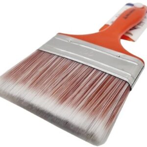 Кисть синтетическая светлая щетина, красная ручка, Deltaroll