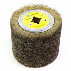 Щетка валик Д120+100+19, ворс гофр латунир я сталь 0,15 (код 6 032)